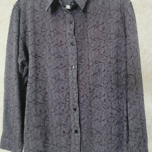 Territory Ahead Purple Gray Long Sleeve Womens  Shirt XL - Picture 2 of 13